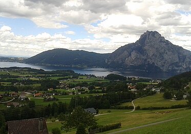 Ausblick vom Parkplatz beim Start der Wanderung