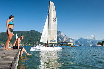 Badespaß am Traunsee, (c) Oberösterreich Tourismus GmbH, Hochhauser	